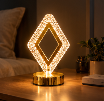 Touch LED Diamond Crystal Lamp – 3 Light Colors