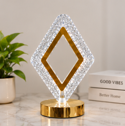 Touch LED Diamond Crystal Lamp – 3 Light Colors