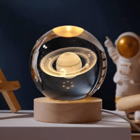 3D Saturn Crystal Ball LED Night Light