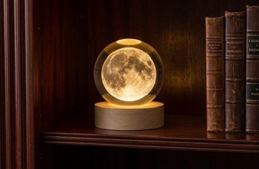 3D Moon Crystal Ball LED Lamp