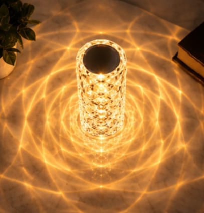 Crystal LED Table Lamp with Remote Control – 16 Color RGB Decorative Night Light
