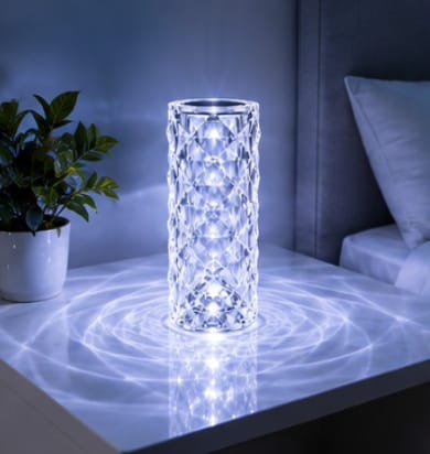 Crystal LED Table Lamp with Remote Control – 16 Color RGB Decorative Night Light