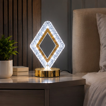 Touch LED Diamond Crystal Lamp – 3 Light Colors